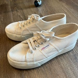 Cream Platform Superga
